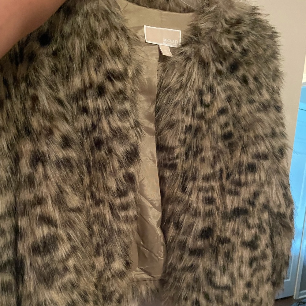 Micheal Kors Faux Fur Leopard Jacket